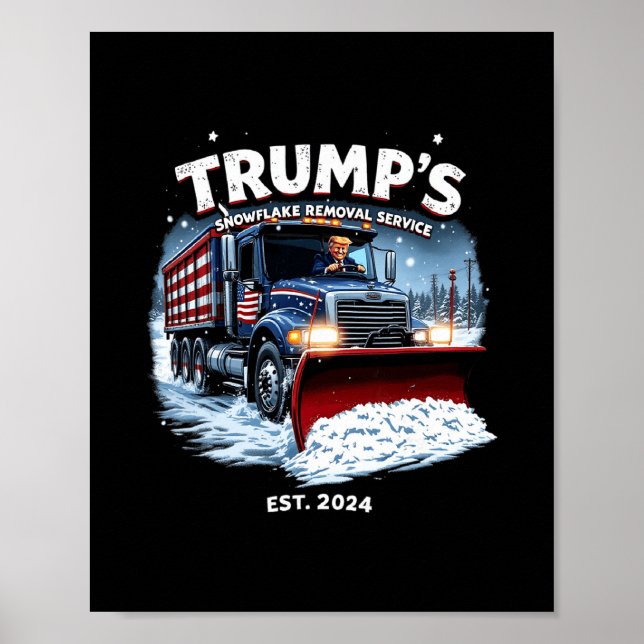 Affiche Service drôle de retrait de flocon de neige de la  (Devant)