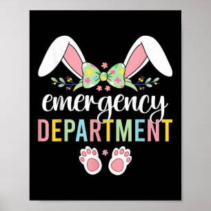 Affiche Service D'Urgence Bunny Salle D'Urgence Er Infirmi