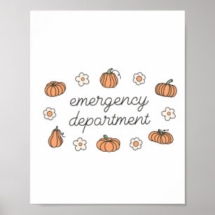 Affiche Service d'urgence Citrouilles d'automne Ed Er Than