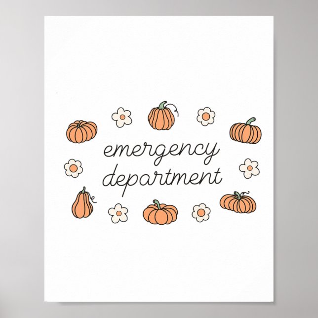 Affiche Service d'urgence Citrouilles d'automne Ed Er Than (Devant)