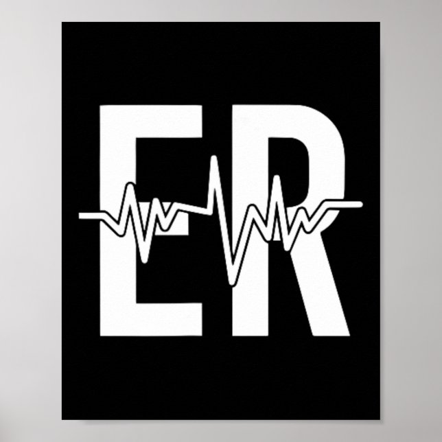 Affiche Service D'Urgence Er Infirmière Avant + Arrière Em (Devant)