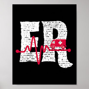 Affiche Service D'Urgence Er Infirmière Avant Et Arrière É