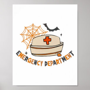 Affiche Service d'urgence Halloween Salle d'urgence Nurs
