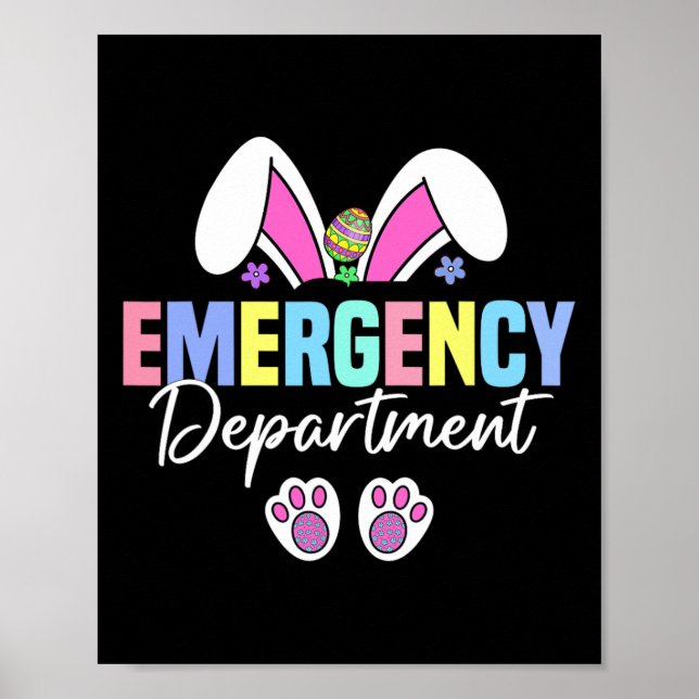 Affiche Service d'urgence Pâques Bunny Er Nurse Pâques (Devant)