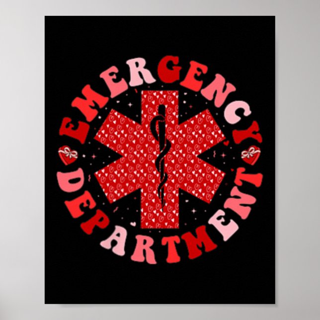 Affiche Service d'urgence Saint-Valentin Er Infirmière Sai (Devant)
