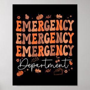 Affiche Service D'Urgence Thanksgiving Ed Nurse Er Nurs