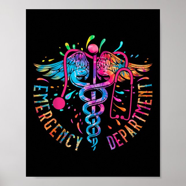 Affiche Service D'Urgence Tie Dye Ed Er Infirmière S (Devant)
