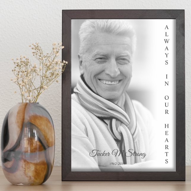 Affiche Service Funéraire Mémorial en Photo Noir & Blanc (Créateur téléchargé)