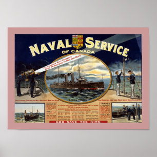 Affiche Service naval du Canada (frontière)