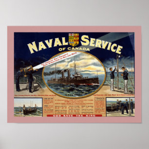 Affiche Service naval du Canada (toile)