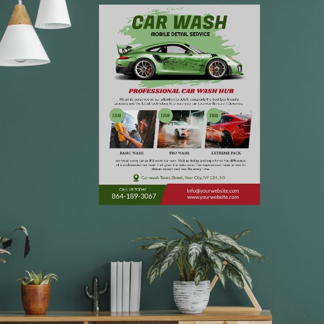Affiche Services de lavage de voiture (Salon 1)