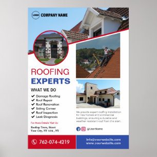 Affiche Services de toiture personnalisés