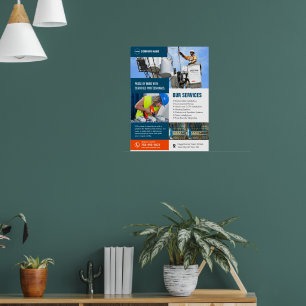 Affiche Services d'entrepreneur électrique sur mesure