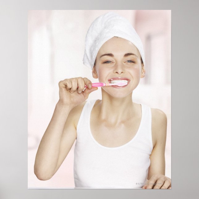 Affiche serviette blanche, beauté, propre, frais, salle de (Devant)