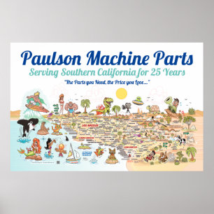 Affiche Servir l'affiche personnalisée SoCal