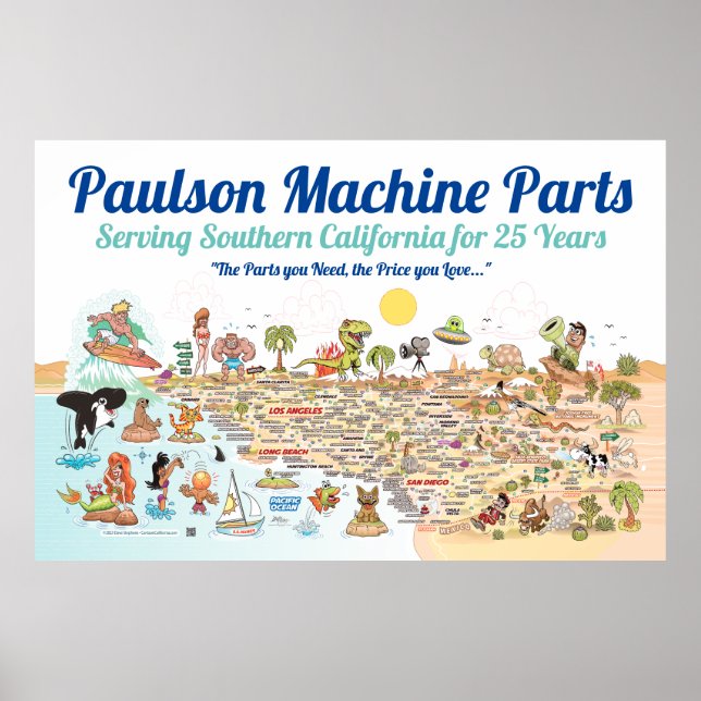 Affiche Servir l'affiche personnalisée SoCal (Devant)