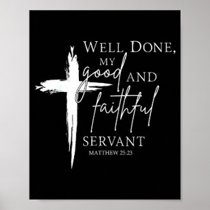Affiche Serviteur Bon Et Fidèle Chrétien Biblique