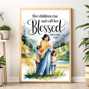 Affiche Ses enfants montent Christian Women Wall Art