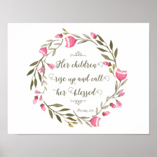 Affiche Ses Enfants Se Laissent Et L'Appelent Bénie