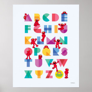 Affiche Sesame Street   Alphabet d'Elmo