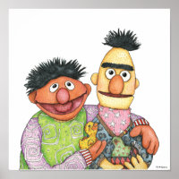 Sesame Street Bert et Ernie Watercolor