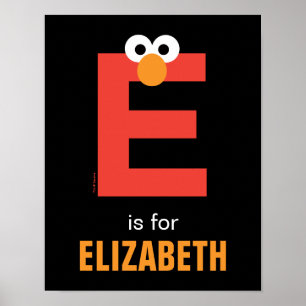 Affiche Sesame Street   E est pour Elmo