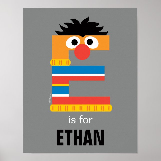 Affiche Sesame Street | E est pour Ernie (Devant)
