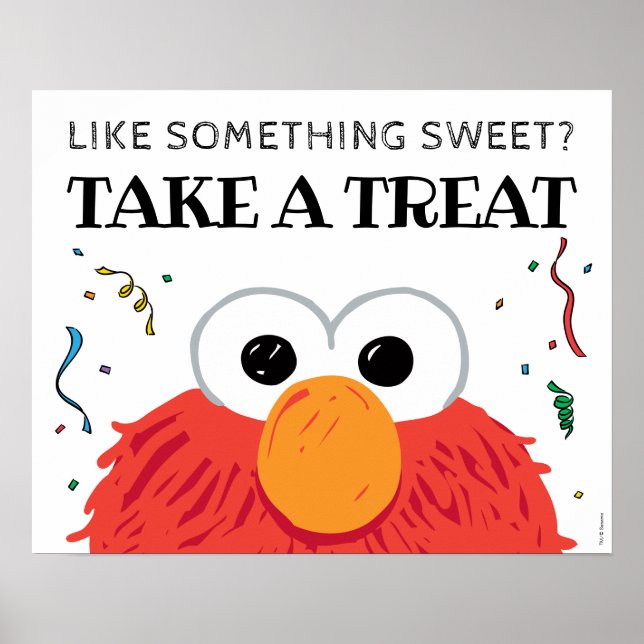 Affiche Sesame Street - Elmo Chalkboard Prenez Une Offre (Devant)
