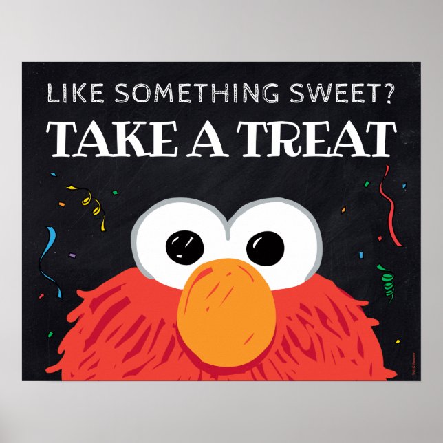 Affiche Sesame Street - Elmo Chalkboard Prenez Une Offre (Devant)