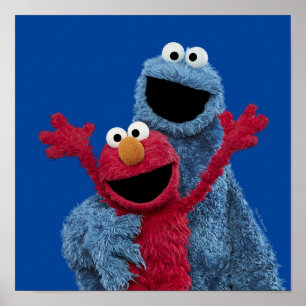 Affiche Sesame Street Elmo & Cookie Monster