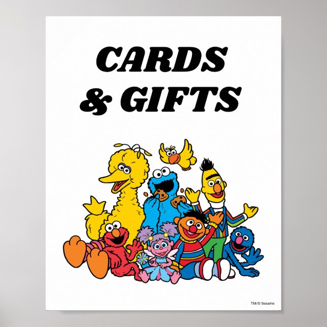 Affiche Sesame Street Pals 1er Anniversaire Cartes et Cade (Devant)