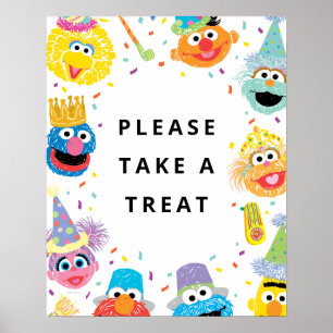 Affiche Sesame Street Pals Confetti   Prendre Une Traite