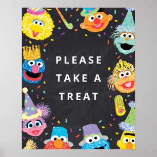 Affiche Sesame Street Pals Confetti Prendre Une Traite