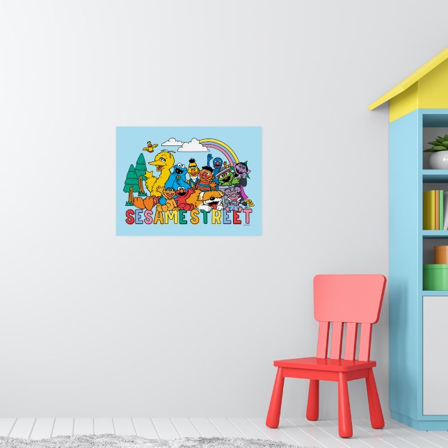 Affiche Sesame Street | Vague Arc-en-ciel (Pépinière 1)