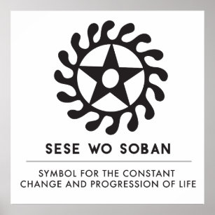 Affiche Sese Wo Soban   Symbole Changements et Transitions