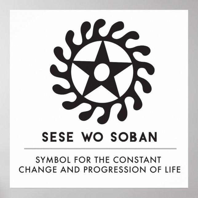 Affiche Sese Wo Soban | Symbole Changements et Transitions (Devant)