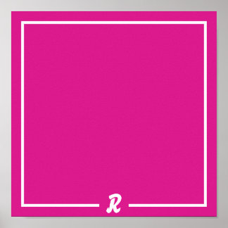 Affiche Set de table à fleurs roses