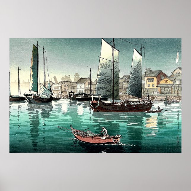 Affiche Seto Inland Sea Akashi Bay Tsuchiya Koitsu 1938 (Devant)