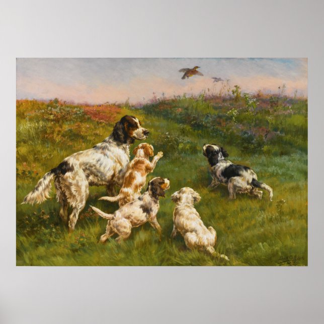 Affiche Setter and Pups par Edmund Henry Osthaus (Devant)