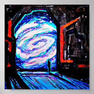 Affiche Seul avec l'abîme brillant