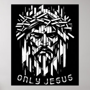 Affiche Seul Jésus - Art géométrique Abstrait