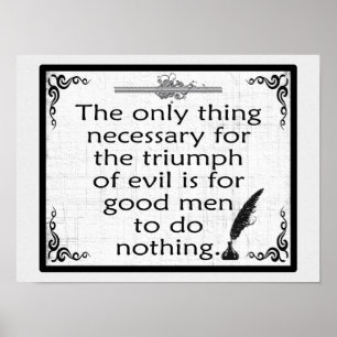 Affiche Seule chose nécessaire pour triompher du mal