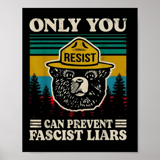 Affiche Seule La Résistance Peut Empêcher Les Menteurs Fas (Devant)