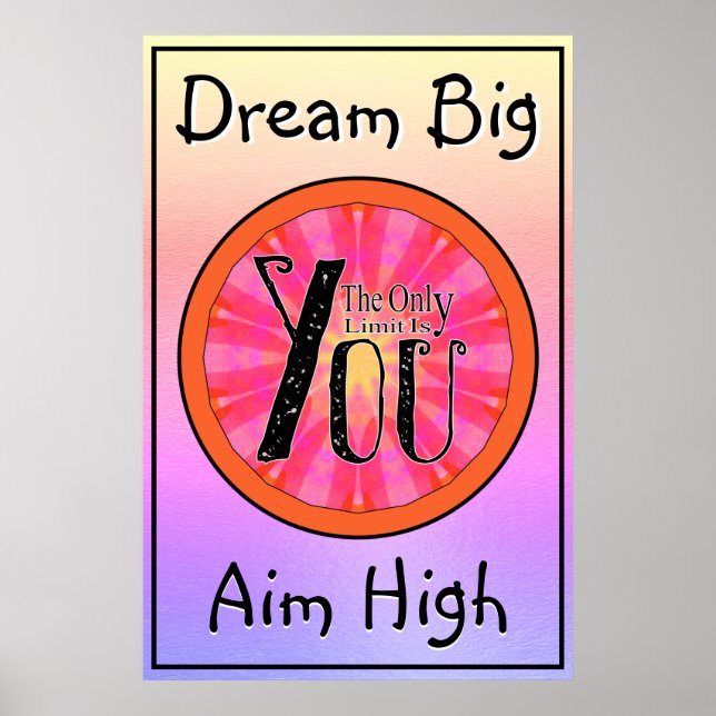 Affiche Seule Limite : Citation Positive Du Texte Personna (Devant)