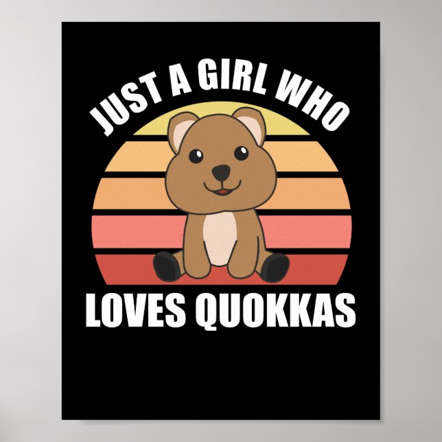 Affiche Seule Une Fille Aime Le Quokka - Sweet Quokka (Devant)