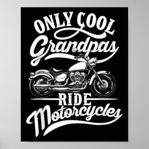Affiche Seulement Les Grandpas Ride Moto Devis Pour Grand-