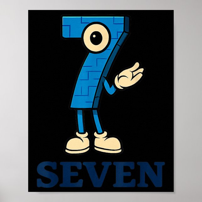 Affiche Seven Brainrot 67 Six Seven 6 7 Meme Custome  (Devant)