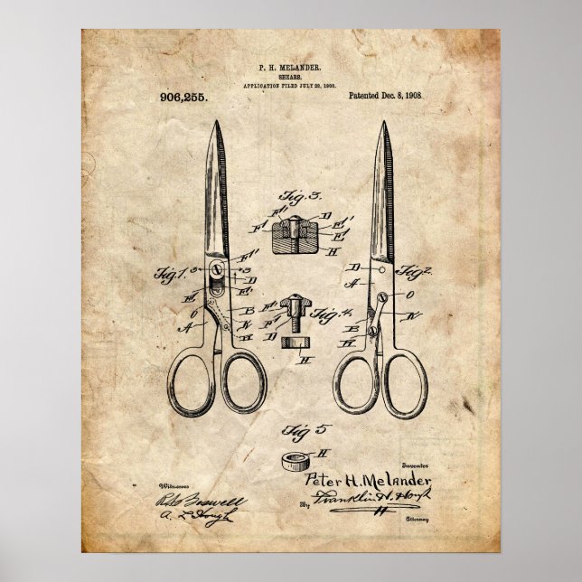 Affiche Sewing Machine Patent (Devant)