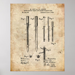 Affiche Sewing Machine Patent