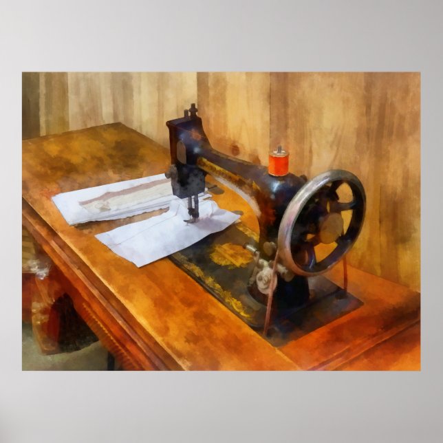 Affiche Sewing machine With Orange Thread (Devant)